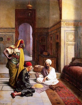The fortune teller Ludwig Deutsch Orientalism Araber Oil Paintings